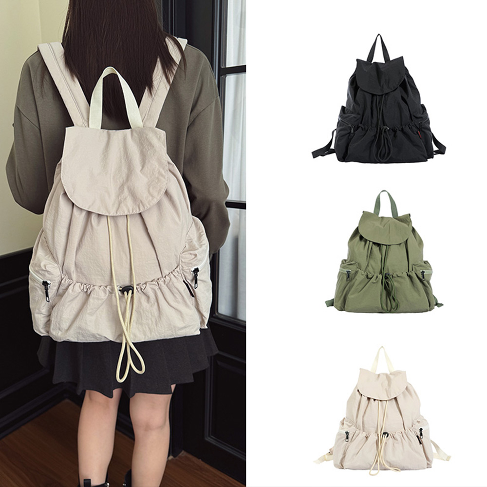 Canvas Backpack Casual - İpli Sırt Çantası, Naylon Sırt Çantası,