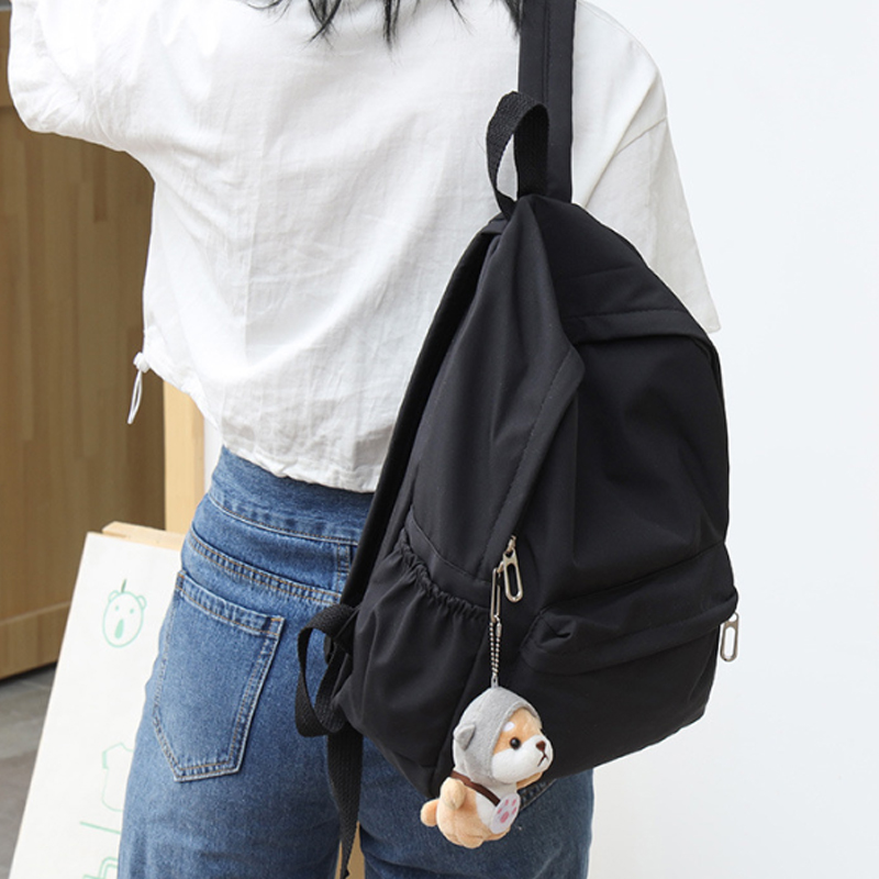 Canvas Backpack Casual - Kadın Düz Renk Günlük Sırt Çantası